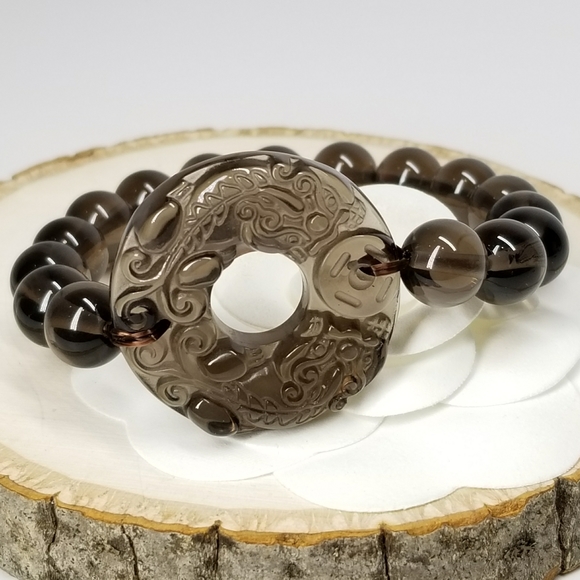SueSue Jewelry - Natural Obsidian Gemstone Bracelet NEW